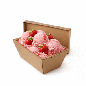 Lody rzemieślnicze truskawkowe